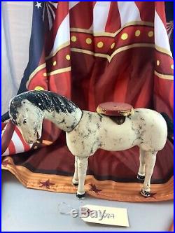 10 Antique American Composition Schoenhut Circus Ridding Platform Horse Doll