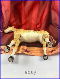 11 Antique American Composition Schoenhut Circus Giraffe Doll! Rare! 18212