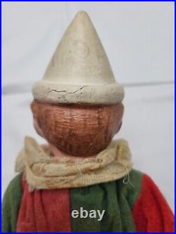 12 Antique German Circus Clown Bisque Head. Hand Made. Missing Arm. Very Rare