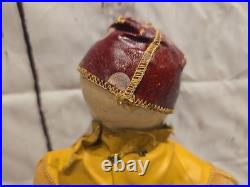 12 Antique German Circus Clown Bisque Wood Doll Toy