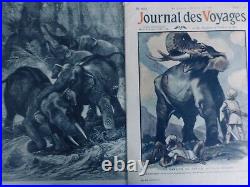 1860 1928 Elephant Africa India Work Circus 33 Newspapers Antique