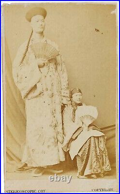 1865 CDV Photograph FAMOUS CHINESE GIANT Chang-Yu-Sing CIRCUS PERFORMER