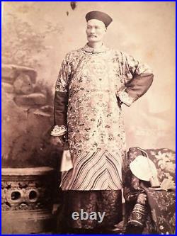 1870s CHINA GIANT PERFORMER ZHAN SHICHAI USA NEW YORK CABINET CDV PHOTO