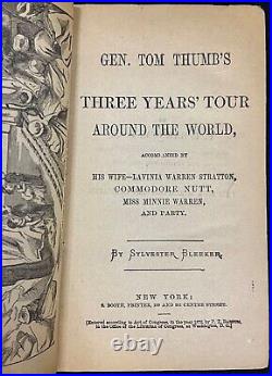 1872 GEN TOM THUMB'S THREE YEARS TOUR AROUND THE WORLD Antique Circus Sideshow