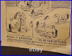 1880s Bristol's Educated Horses Broadside Brochure Illustrated Circus Antique