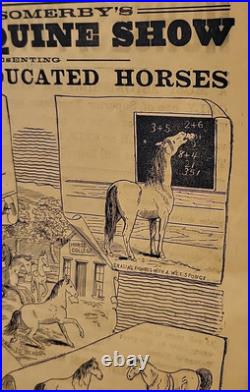 1880s Bristol's Educated Horses Broadside Brochure Illustrated Circus Antique