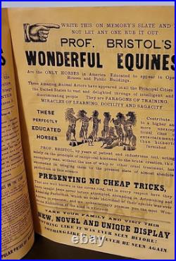 1880s Bristol's Educated Horses Broadside Brochure Illustrated Circus Antique