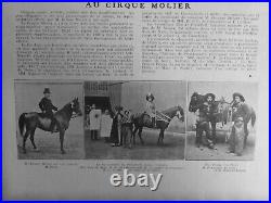 1885 1909 Circus Molier Orchestra Acrobat Menagerie Clown 13 Newspapers Antique