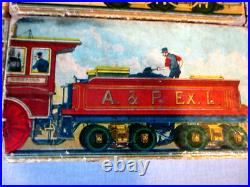 1890-antique Toy-12 Litho Block Play Set-atlantic & Pacific-steam Circus Train