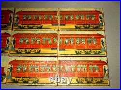 1890-antique Toy-12 Litho Block Play Set-atlantic & Pacific-steam Circus Train