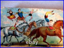 1890-antique Toy-12 Litho Block Play Set-atlantic & Pacific-steam Circus Train