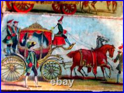 1890-antique Toy-12 Litho Block Play Set-atlantic & Pacific-steam Circus Train