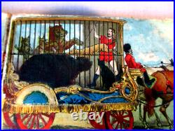 1890-antique Toy-12 Litho Block Play Set-atlantic & Pacific-steam Circus Train