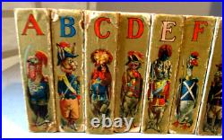 1890-antique Toy-12 Litho Block Play Set-atlantic & Pacific-steam Circus Train