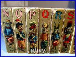 1890-antique Toy-12 Litho Block Play Set-atlantic & Pacific-steam Circus Train