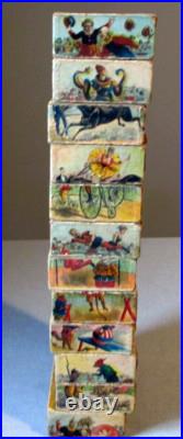 1890-antique Toy-12 Litho Block Play Set-atlantic & Pacific-steam Circus Train
