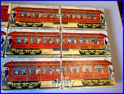 1890-antique Toy-12 Litho Block Set-atlantic & Pacific-steam Train-circus-abc's