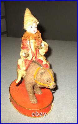 1900-antique Doll-on Circus Bear Toy-candy Container-bisque-germany French-9