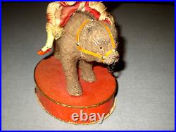 1900-antique Doll-on Circus Bear Toy-candy Container-bisque-germany French-9