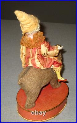 1900-antique Doll-on Circus Bear Toy-candy Container-bisque-germany French-9