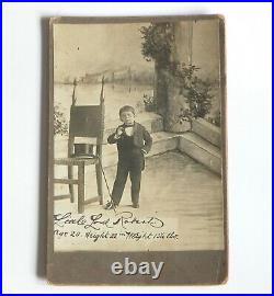 1900s Antique Cabinet Card Photograph Little Lord Robert Smallest Circus Man