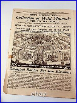 1906 Antique Campbell Bros Circus Carnival Poster program SIDESHOW nice courier