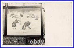 1910s Flea Circus Football Folk Art Sign Painter Photo RPPC