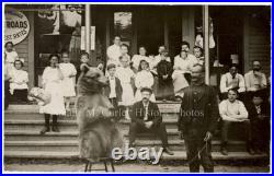 1910s Trained Bear Moxie Store Display Americana RPPC Photo