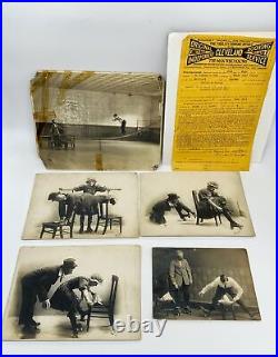 1913 antique vintage Photographs Carnival Novelty roller skating act contracts