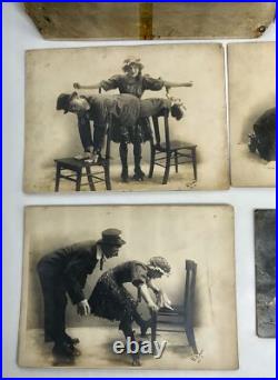 1913 antique vintage Photographs Carnival Novelty roller skating act contracts