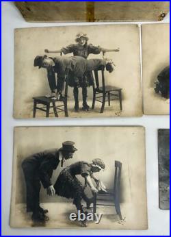 1913 antique vintage Photographs Carnival Novelty roller skating act contracts