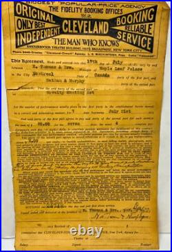 1913 antique vintage Photographs Carnival Novelty roller skating act contracts