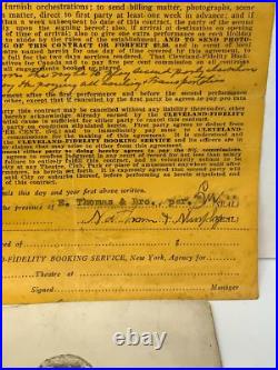 1913 antique vintage Photographs Carnival Novelty roller skating act contracts