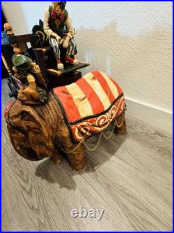 1920-1940s Barnum & Bailey Circus Wagon with Clown, Wagon, Elephant & Two Bears 1920-1940s Barnum & Bailey Circus Wagon with Clown, Wagon, Elephant & Two Bears