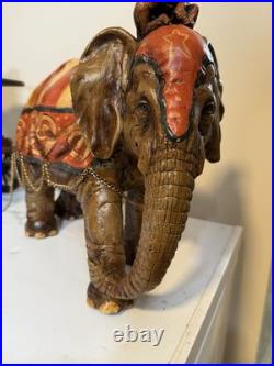 1920-1940s Barnum & Bailey Circus Wagon with Clown, Wagon, Elephant and Two Bears