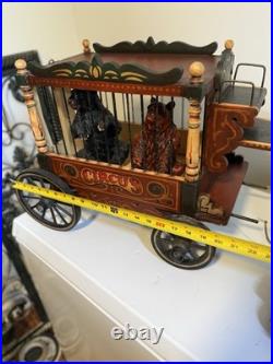 1920-1940s Barnum & Bailey Circus Wagon with Clown, Wagon, Elephant and Two Bears