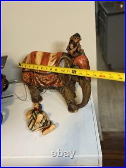 1920-1940s Barnum & Bailey Circus Wagon with Clown, Wagon, Elephant and Two Bears