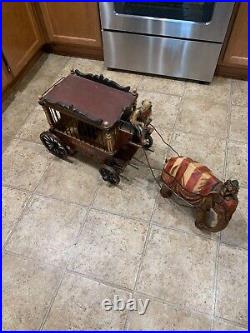 1920's 40's Antique Toy Ringling Bros. Barnum and Bailey Circus Wagon
