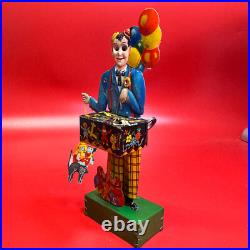 1920's Antique Tin Windup EINFALT / KELLERMAN Balloon man Vendor with Mickey Mouse