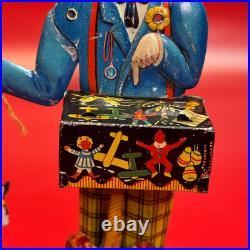 1920's Antique Tin Windup EINFALT / KELLERMAN Balloon man Vendor with Mickey Mouse