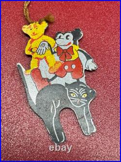 1920's Antique Tin Windup EINFALT / KELLERMAN Balloon man Vendor with Mickey Mouse