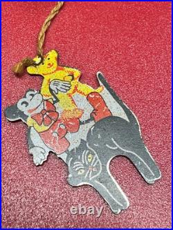 1920's Antique Tin Windup EINFALT / KELLERMAN Balloon man Vendor with Mickey Mouse
