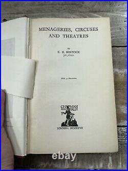 1927 Antique Circus Book Menageries, Circuses, & Theaters E. H. Bostock