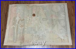 1930 Antique Circus illusionist Art Poster Magic Tricks Magician Magic Show 27'