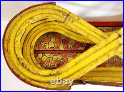 1940-50s J. Chein Tin Litho Wind Up Rollercoaster Toy Antique Circus INVRM