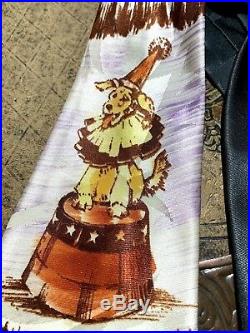 1940'S 40's SWING CIRCUS DOGS VINTAGE NECKTIE TIE FREE SHIPPING