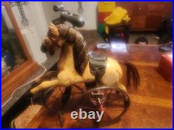 1940's 3 Wheeled Circus Horse Tricycle Reproduction Antique Style Wood Horse