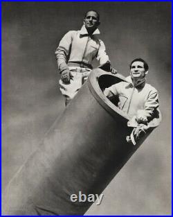 1940s Vintage CIRCUS CARNIVAL Human Cannonball Men Ringling Bros Photo Art 12x16