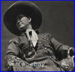 1940s Vintage Colonel TIM MCCOY Cowboy Western CIRCUS Photo Gravure Art 12x16