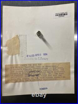 1954 Ringling Brothers' Circus Original Type Photo RARE